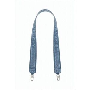 Givenchy Denim Bag Strap With Silver-Tone Hardware And Subtle Branding - NWT